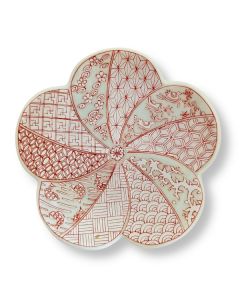 PETITE ASSIETTE EN ARGENT MAME ZARA DE LA PORCELAINE D'ARITA FOUR KOURAKU AVEC PRUNIER UME, SHOZUI