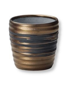 GOBELET EN CÉRAMIQUE MINO WARE AVEC MOTIF DORÉ BROSSÉ