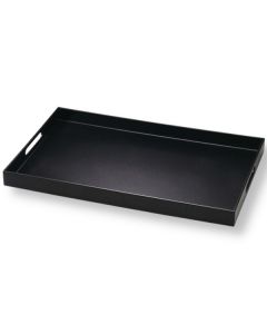 FUKUI CRAFT LACQUERWARE BLACK NON-SLIP SQUARE OBON TRAY 48CM