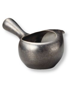 THÉIÈRE SANS COUVERCLE À PAILLETTES ARGENTÉES NOIRES TOKONAME WARE