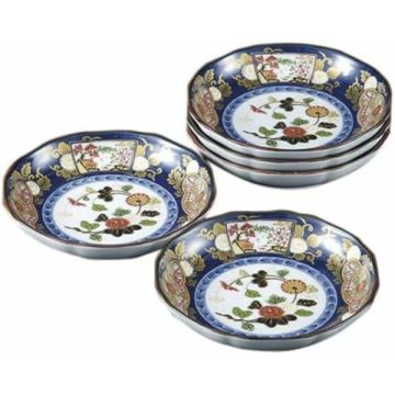 ARITA WARE TRADITIONAL IMARI PATTERN PLATE SET OF 5
