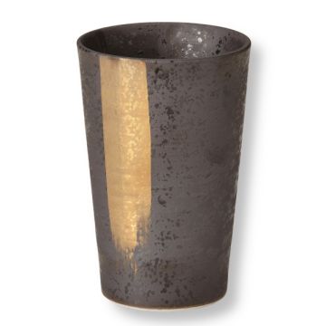 HASAMI WARE KEYPO BLACK GOLD SILVER CERAMIC BEER CUP