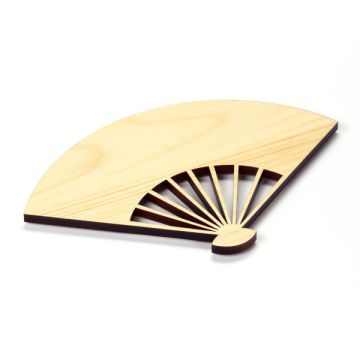 JAPANESE CYPRESS SENSU-STYLE PLATE