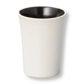 JAPANESE PORCELAIN MIST WHITE BLACK TUMBLER FREE CUP