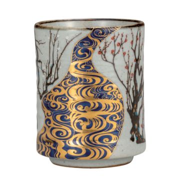KUTANI WARE JAPANESE KOURINBAI YUNOMI LARGE TEACUP