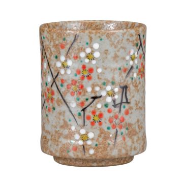 KUTANI WARE PLUM BLOSSOM LARGE TEACUP
