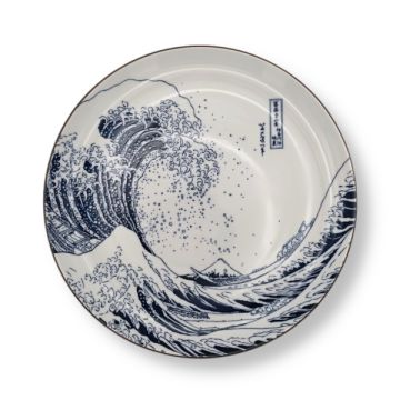 MINO WARE HOKUSAI FUJI LARGE PLATE 25CM