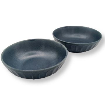 MINO WARE MINORU TOHKI TETOTE BLUE GRAY BOWL SET OF 2