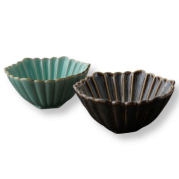 MINO WARE PEACOCK BOWL 2-COLOR SET