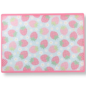 STRAWBERRY AND FLOWER ANTIBACTERIAL REVERSIBLE MINI CUTTING BOARD