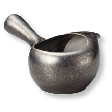 TOKONAME WARE BLACK SILVER GLITTER LIDLESS TEAPOT