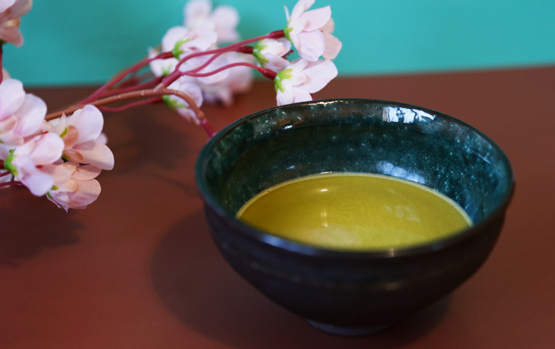 Lait au chocolat blanc et au matcha